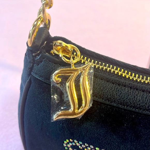 Juicy Couture Black "Liquorice" Shoulder Bag with Gold Accents - Picture 3 of 6
